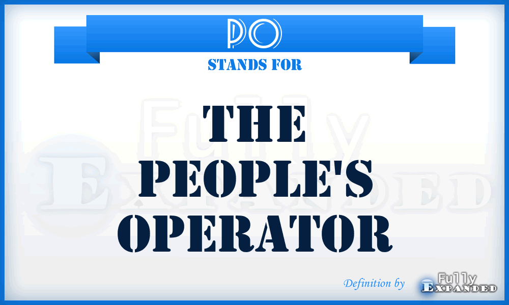 PO - The People's Operator