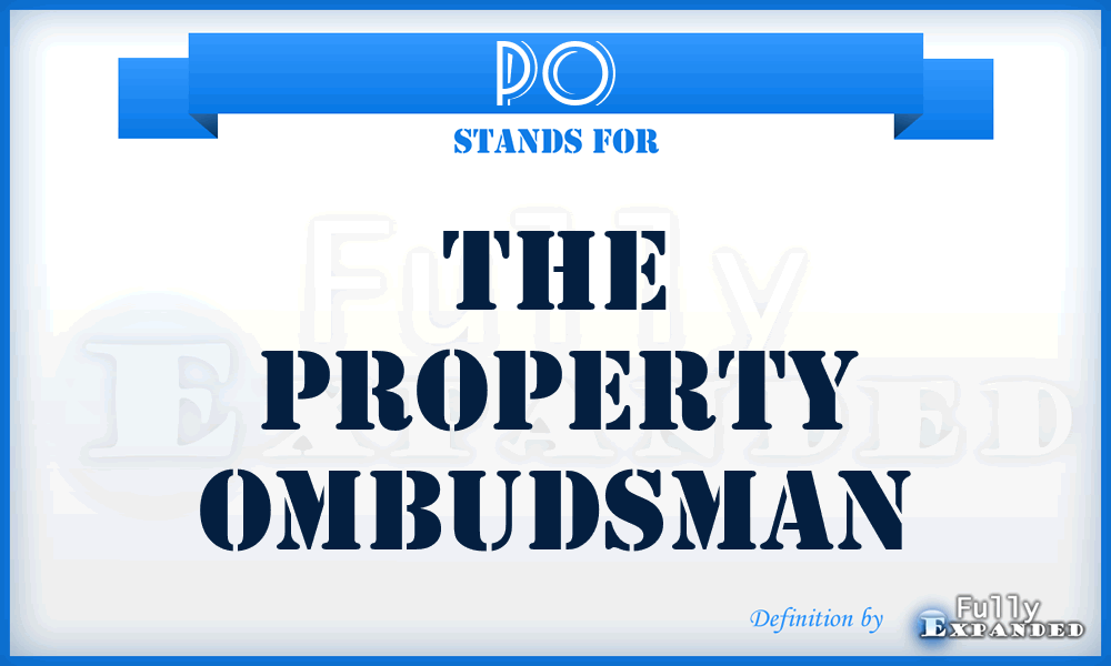 PO - The Property Ombudsman