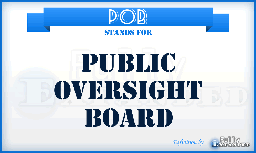 POB - Public Oversight Board
