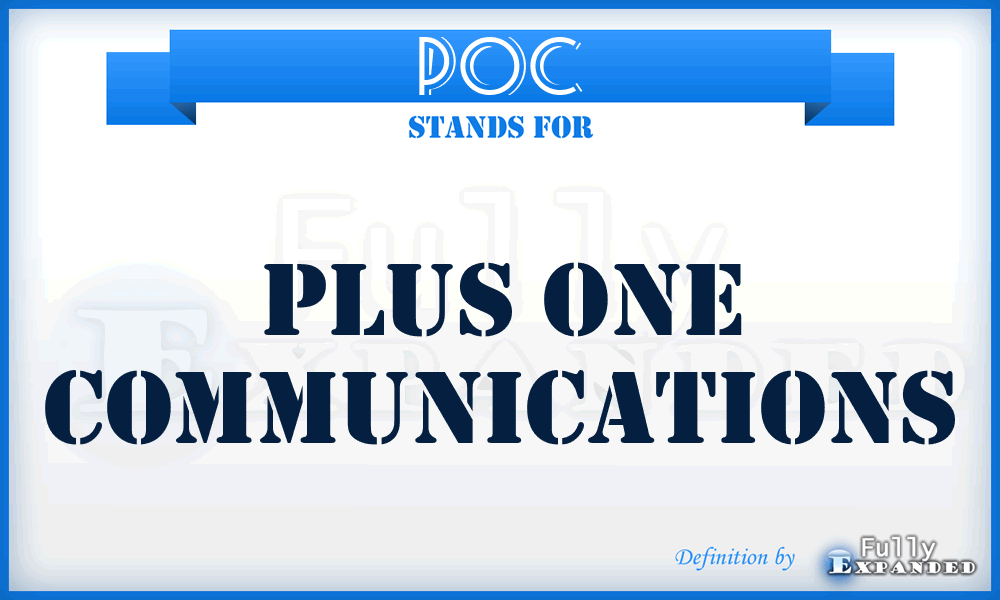POC - Plus One Communications