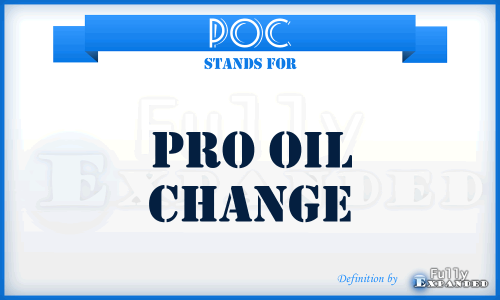 POC - Pro Oil Change