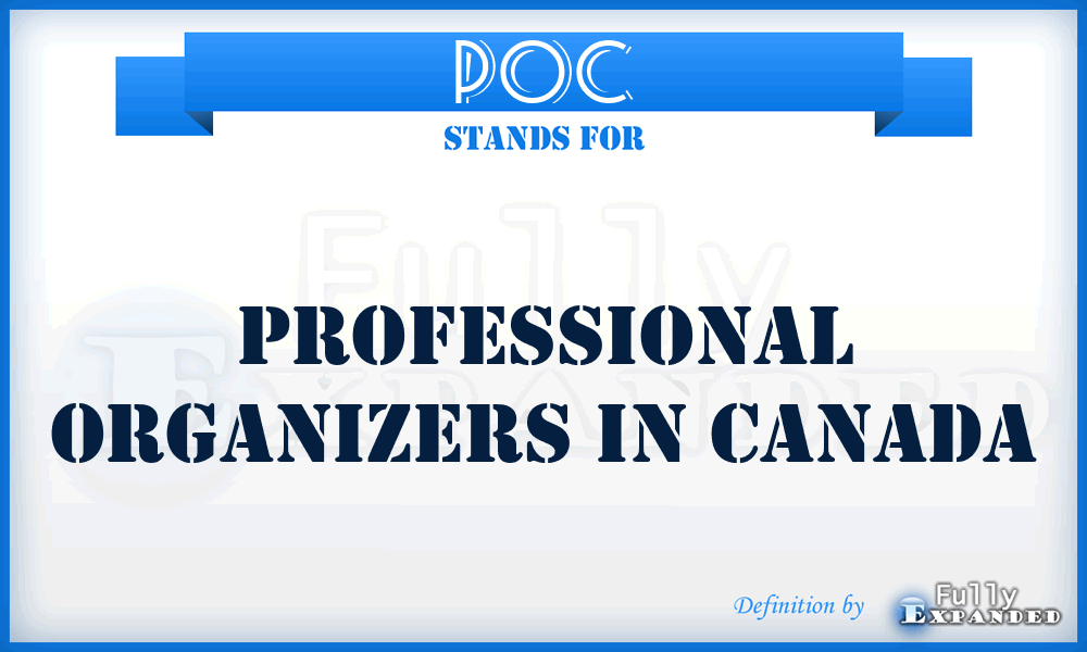 POC - Professional Organizers in Canada