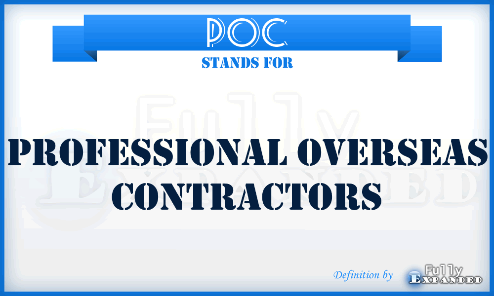 POC - Professional Overseas Contractors