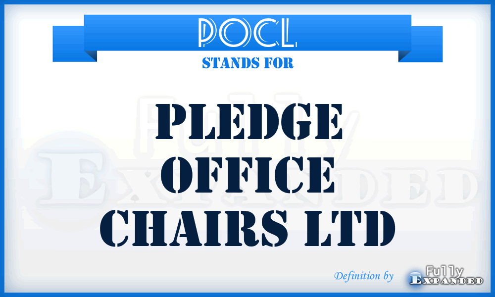 POCL - Pledge Office Chairs Ltd