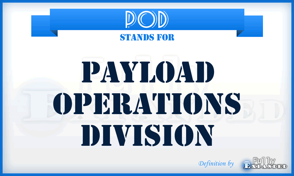 POD - Payload Operations Division