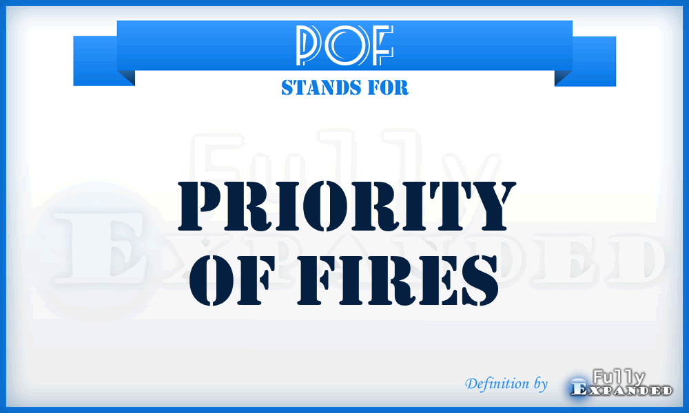 POF - priority of fires