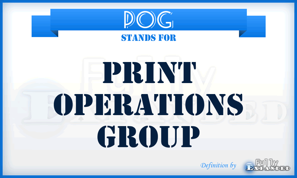 POG - Print Operations Group