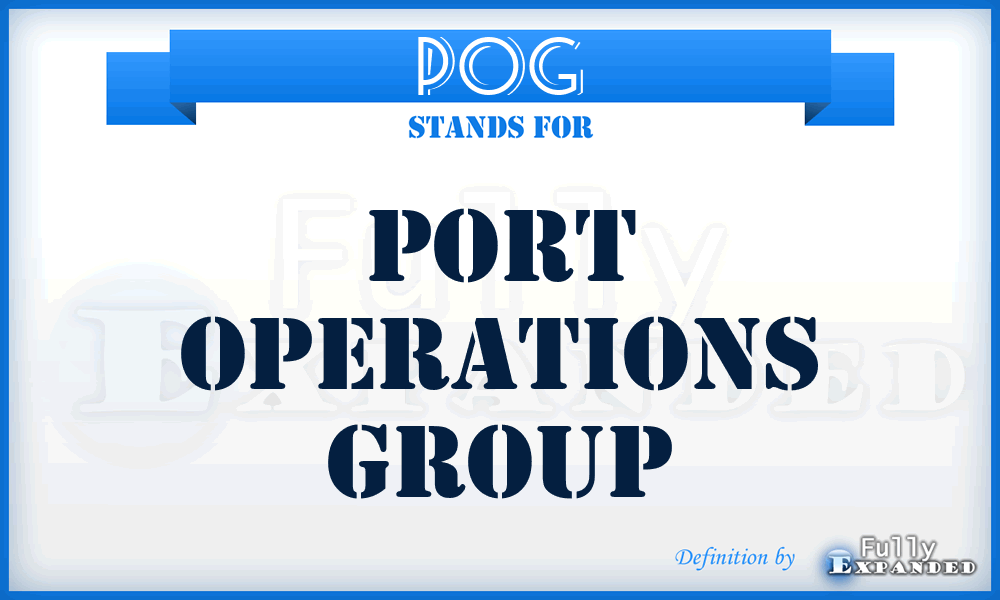 POG - port operations group