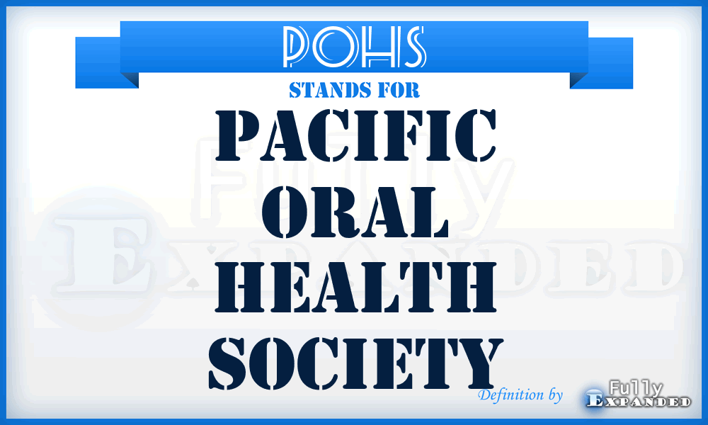 POHS - Pacific Oral Health Society