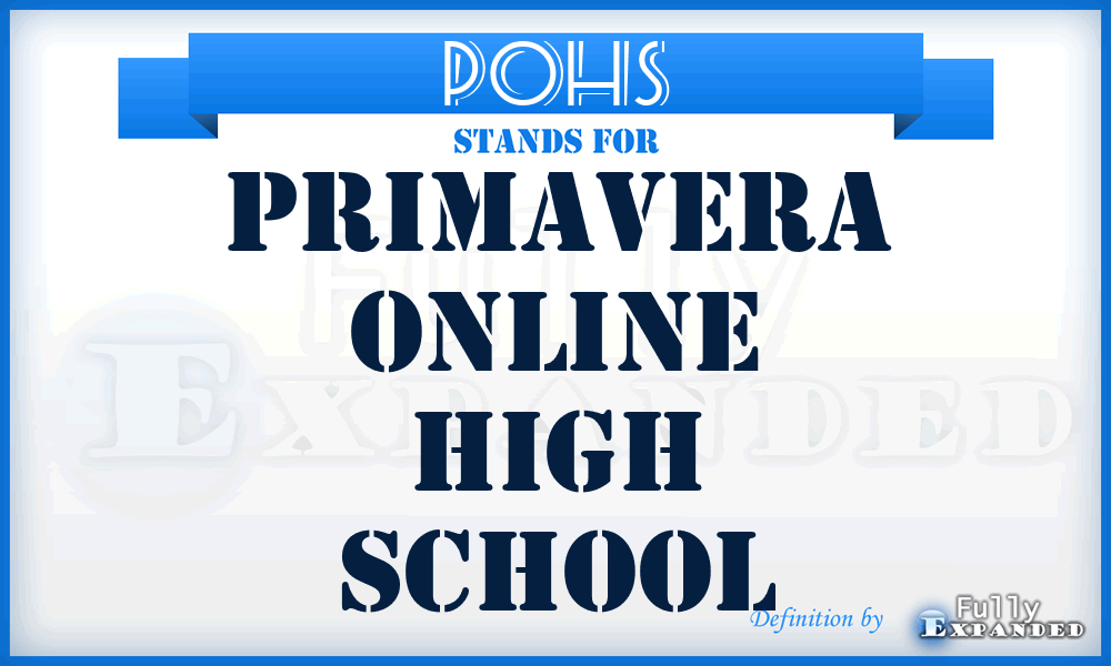 POHS - Primavera Online High School