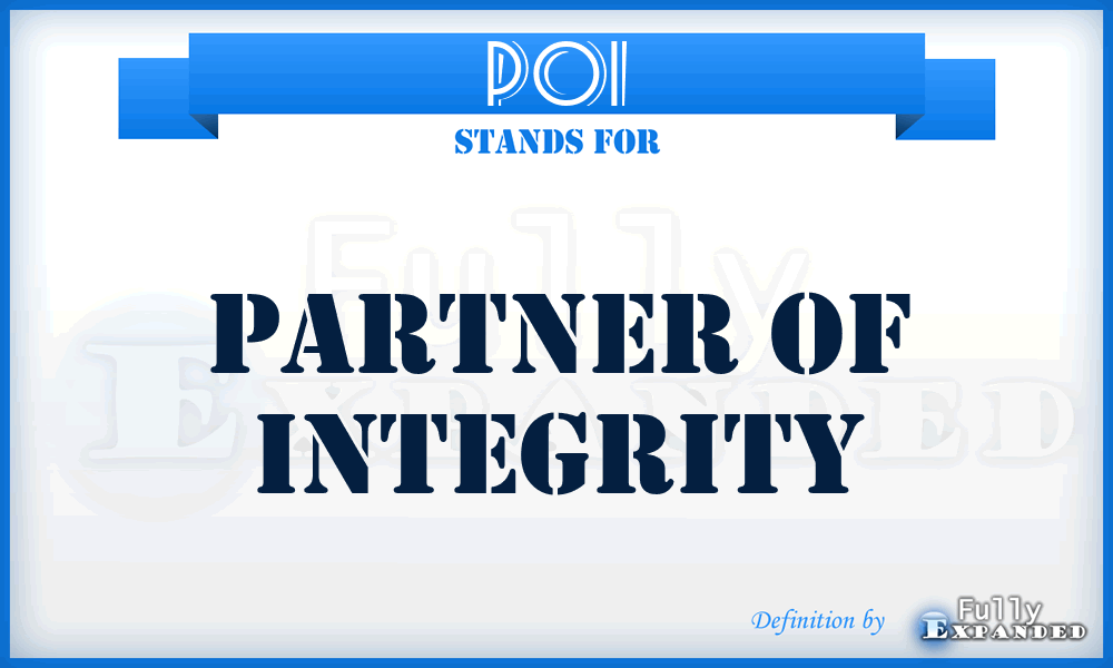 POI - Partner Of Integrity