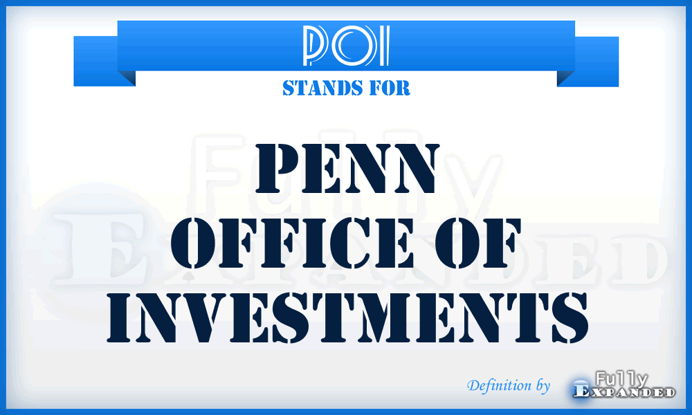 POI - Penn Office of Investments