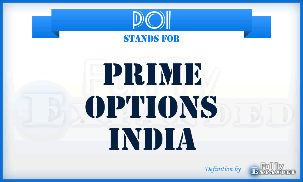 POI - Prime Options India