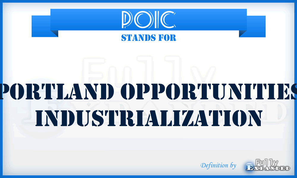 POIC - Portland Opportunities Industrialization