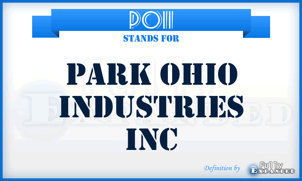 POII - Park Ohio Industries Inc