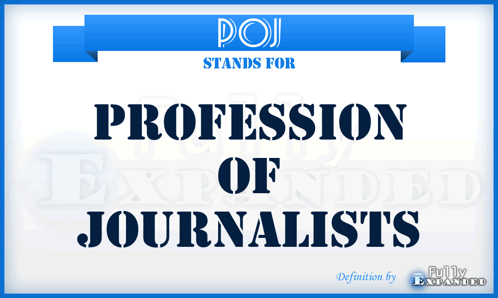 POJ - Profession Of Journalists