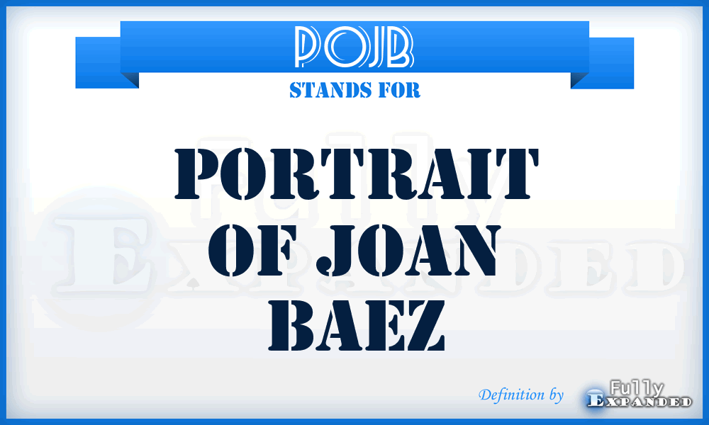 POJB - Portrait of Joan Baez