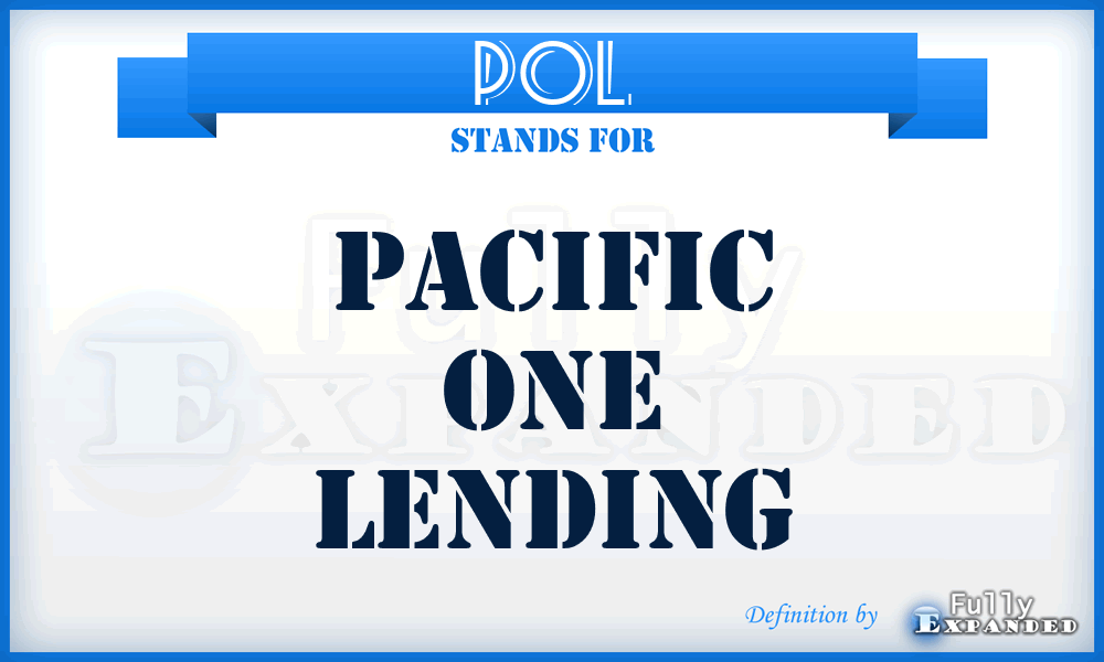 POL - Pacific One Lending