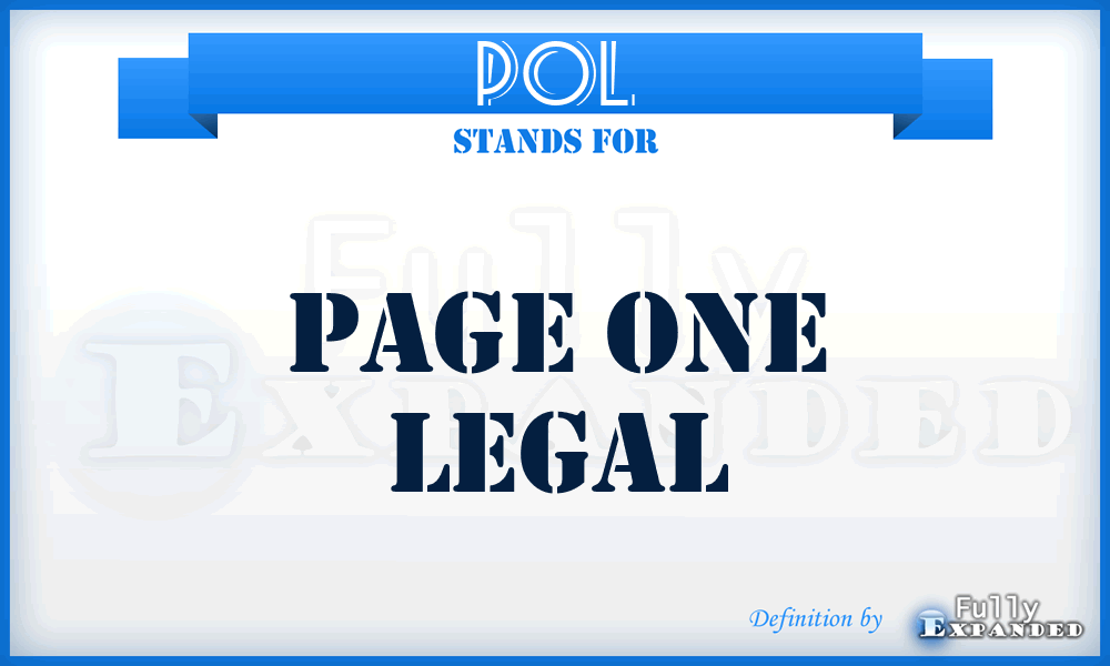 POL - Page One Legal