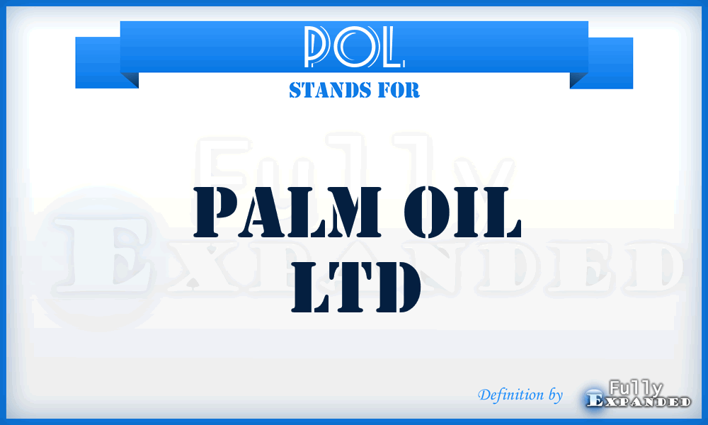 POL - Palm Oil Ltd