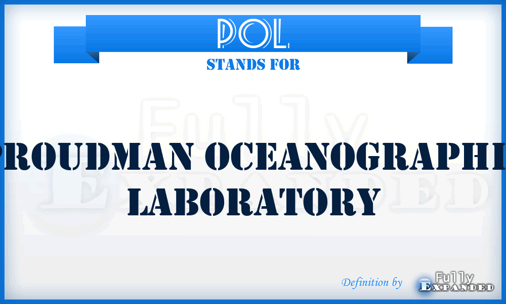 POL - Proudman Oceanographic Laboratory