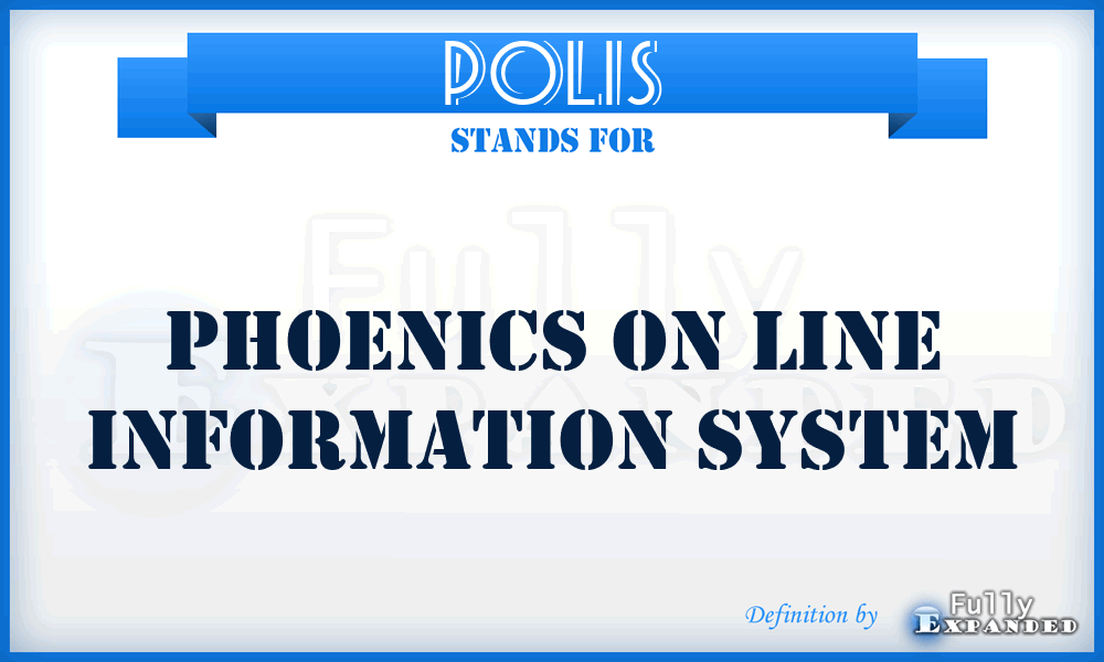 POLIS - Phoenics On Line Information System
