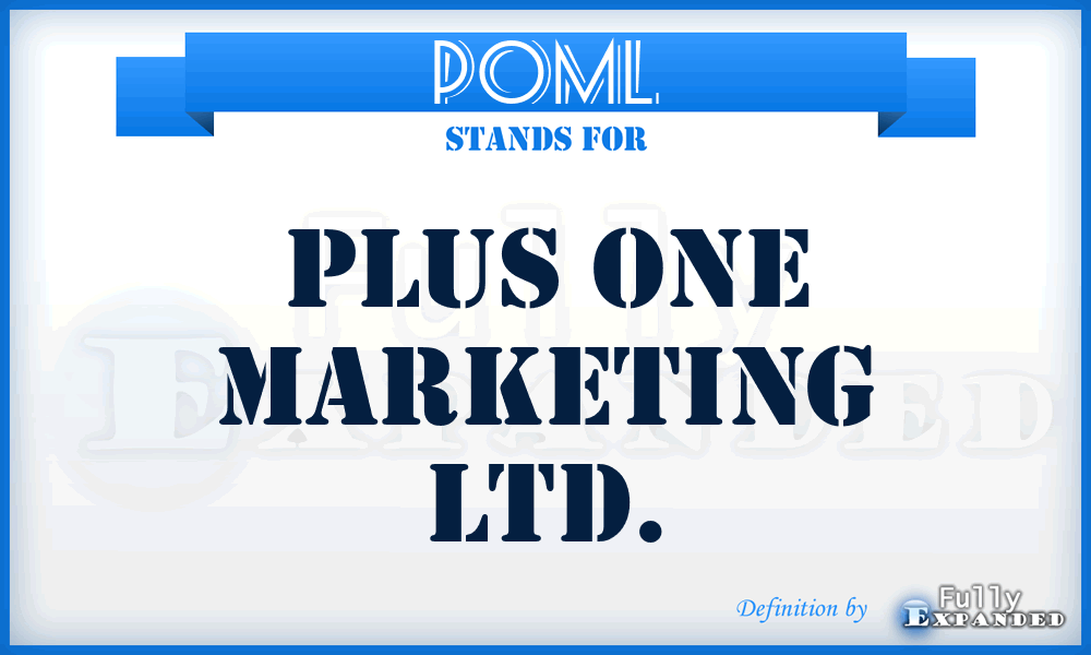 POML - Plus One Marketing Ltd.