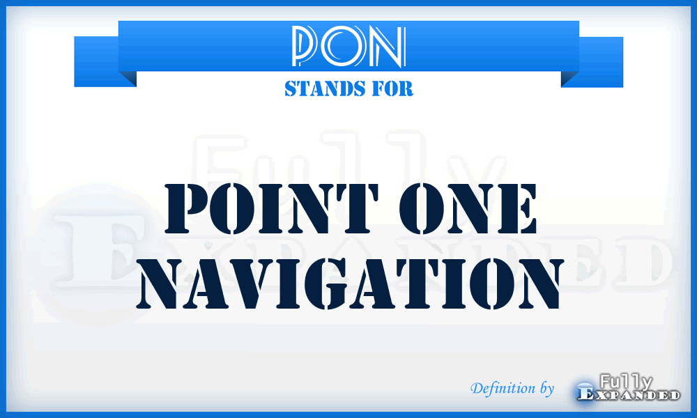 PON - Point One Navigation