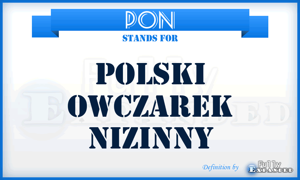 PON - Polski Owczarek Nizinny