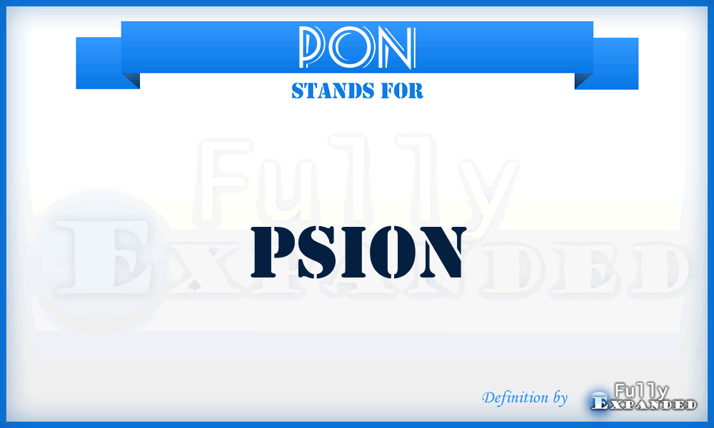 PON - Psion