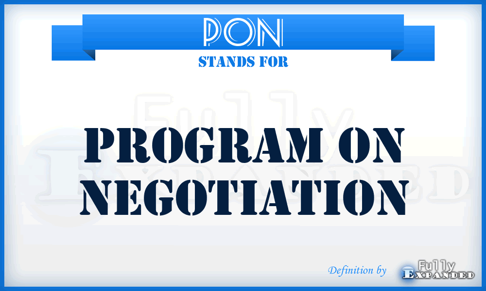 PON - Program on Negotiation