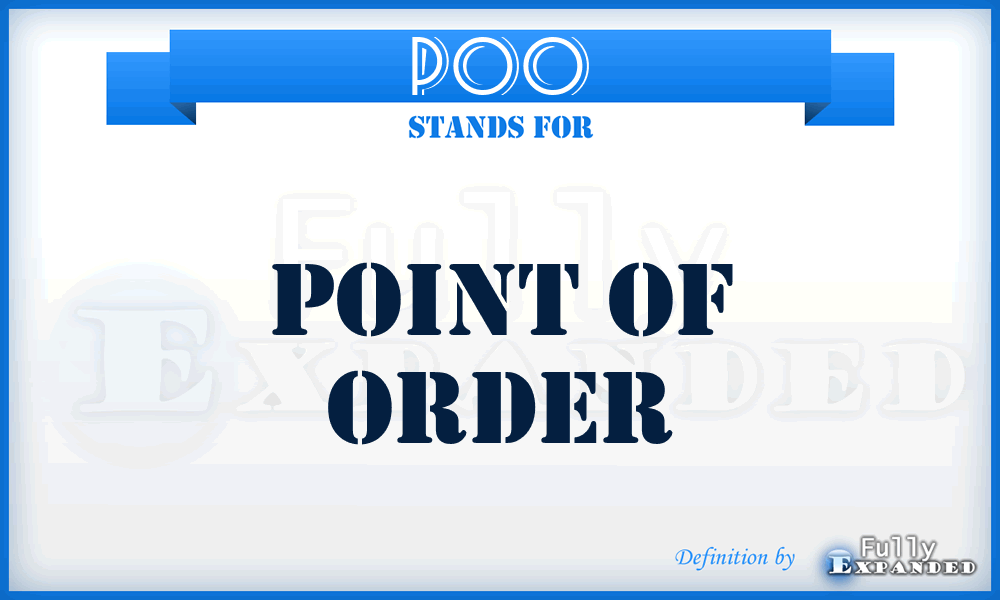 POO - point of order