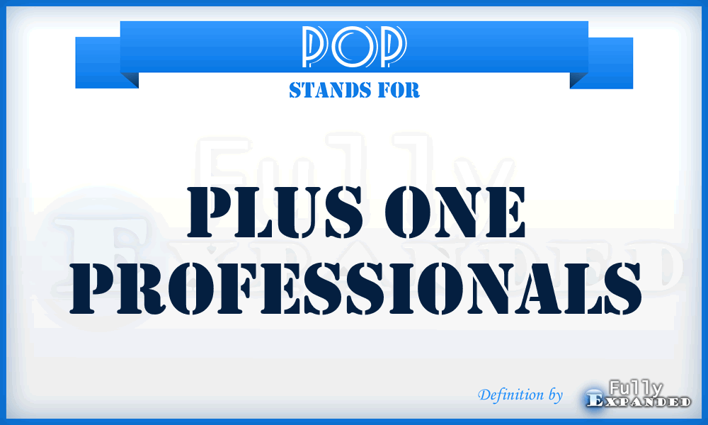 POP - Plus One Professionals