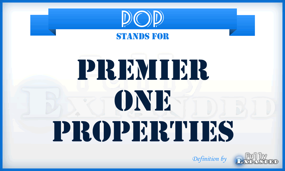 POP - Premier One Properties