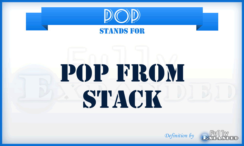 POP - pop from stack