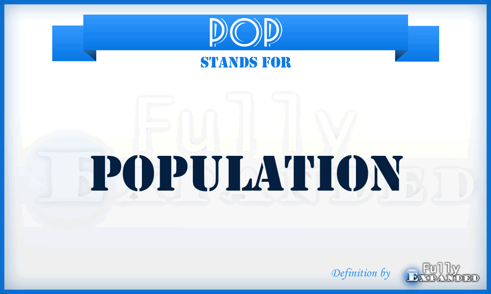 POP - population