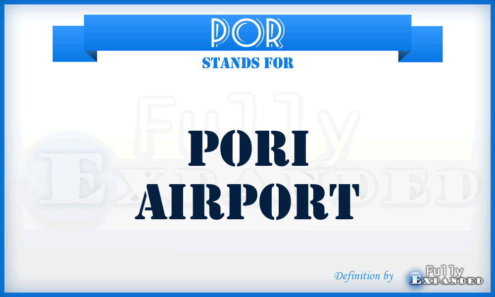 POR - Pori airport