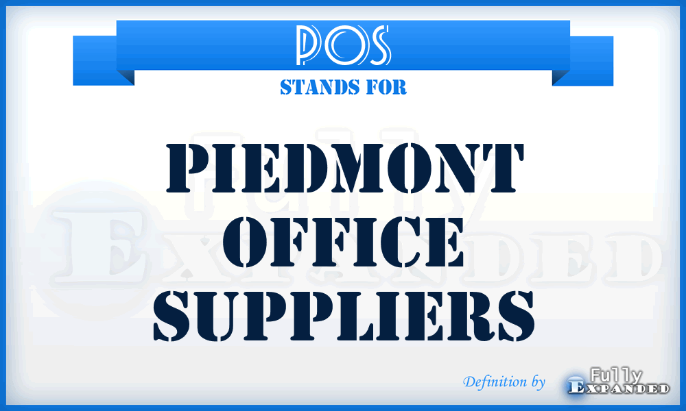 POS - Piedmont Office Suppliers