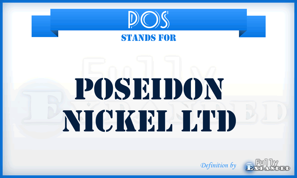 POS - Poseidon Nickel Ltd