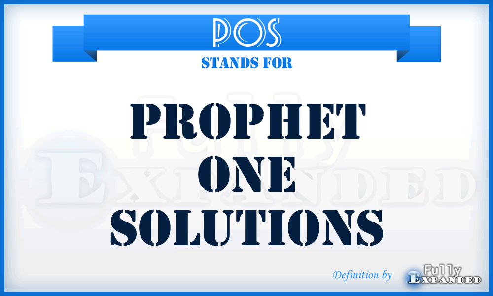 POS - Prophet One Solutions