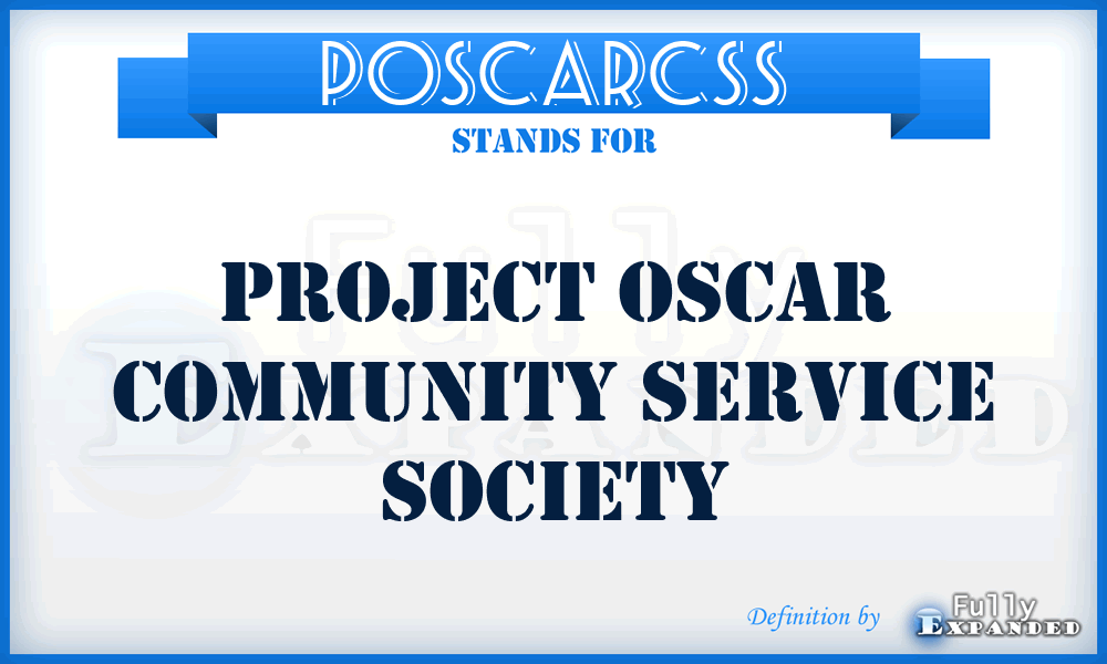 POSCARCSS - Project OSCAR Community Service Society