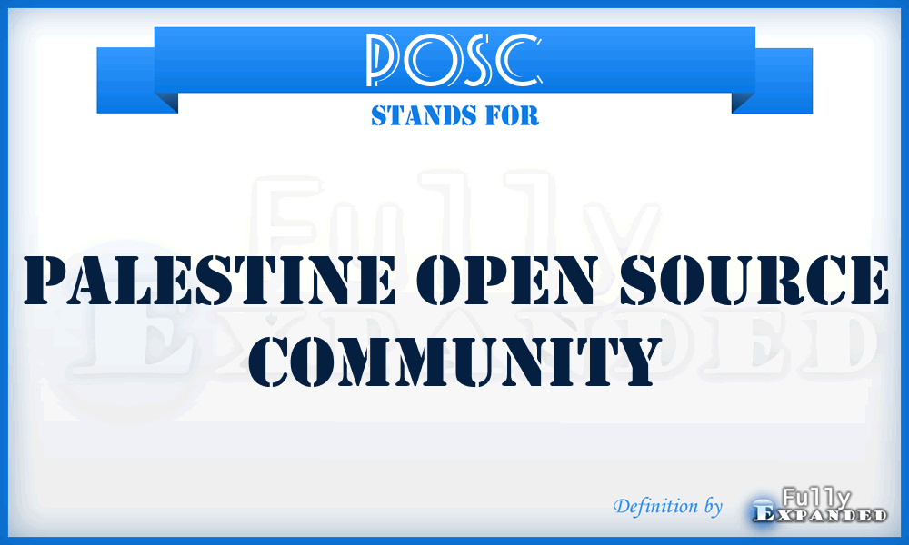 POSC - Palestine Open Source Community