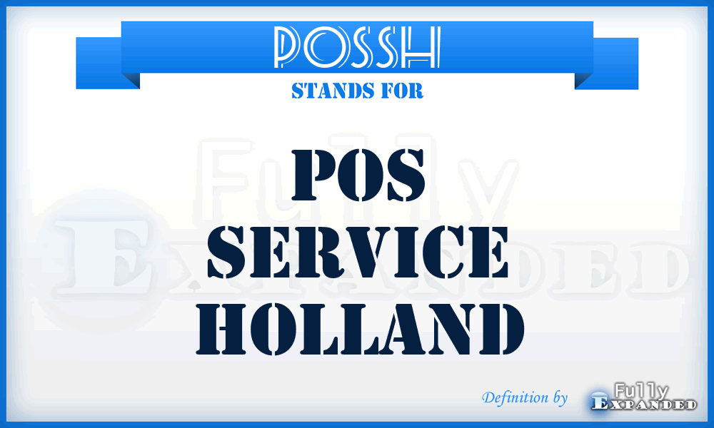 POSSH - POS Service Holland