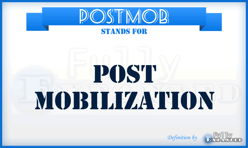 POSTMOB - post mobilization