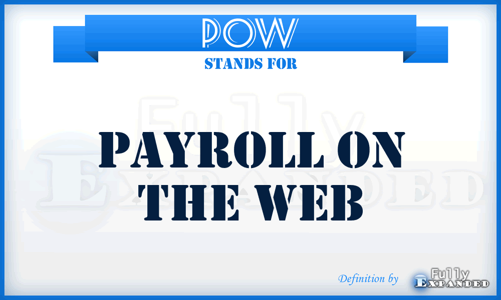 POW - Payroll On the Web