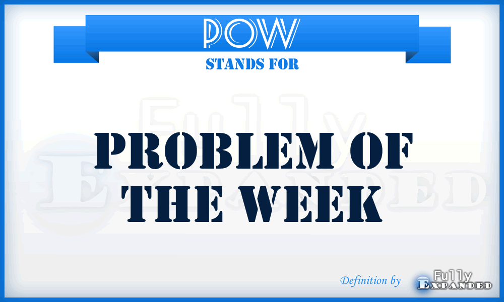 POW - Problem Of the Week
