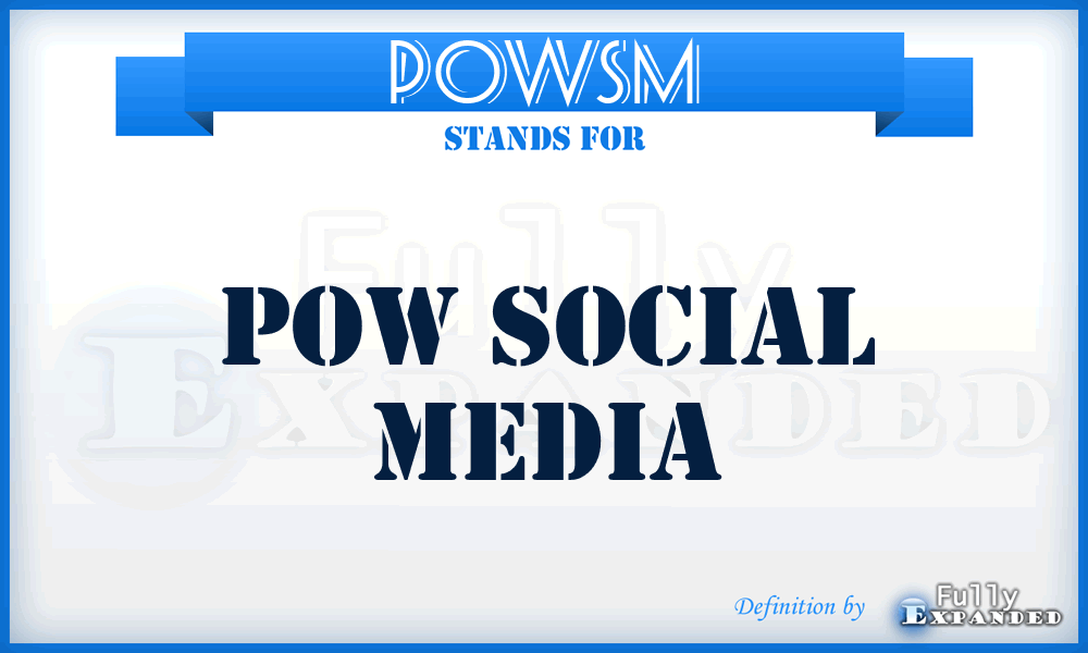 POWSM - POW Social Media