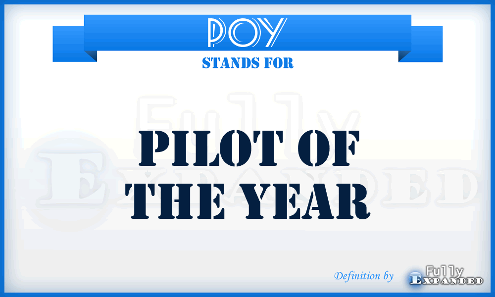 POY - Pilot of the Year