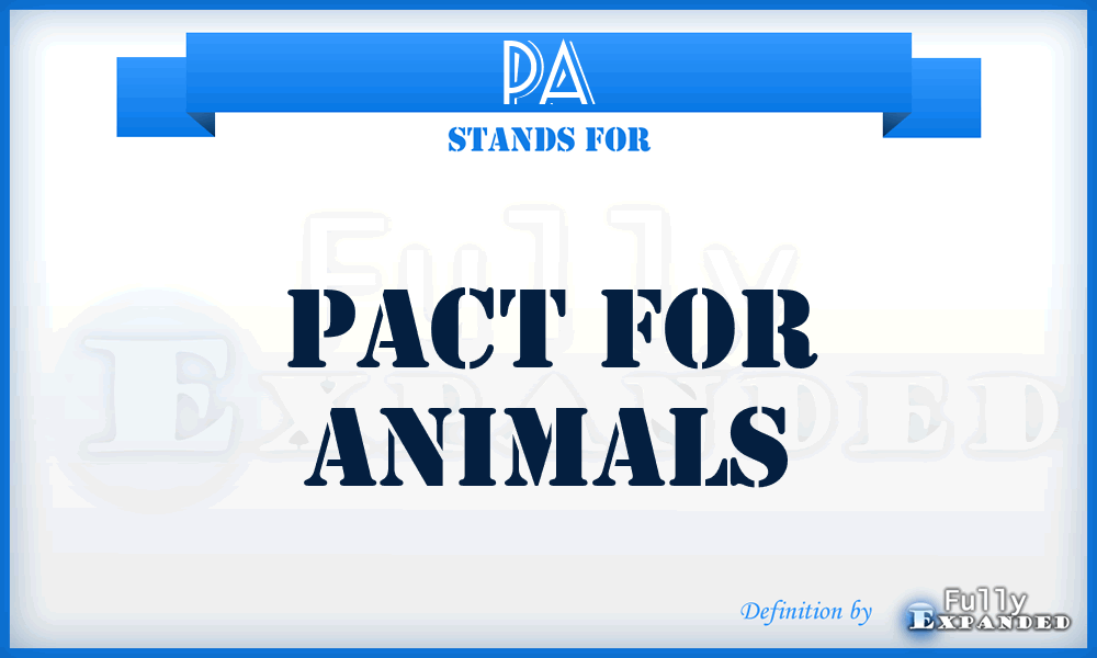 PA - Pact for Animals