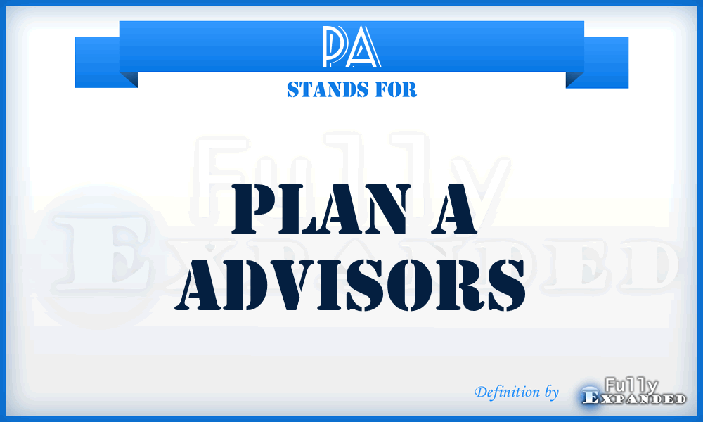 PA - Plan a Advisors